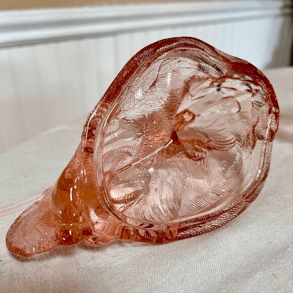 Vintage Mosser/ Westmoreland Mould Glass Standing Roaster Transparent Pink - Picture 5 of 5